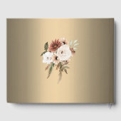 Boho Elegant Goud en Wildbloemen Bruiloft Gastenboek (Achterkant)
