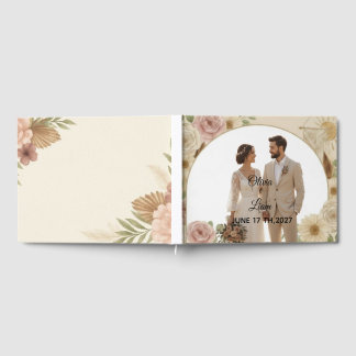 Boho Elegant Huwelijksgastenboek – Romantische Aan Gastenboek