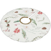 Boho Elegant Kerstgroen Poinsettia Rustiek Kerstboom Rok (Gekanteld)