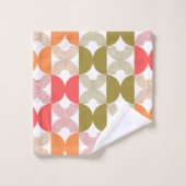 Boho Elegant Line art Meid-eeuwse moderne kleurrij Bad Handdoek (Wasdoekje)