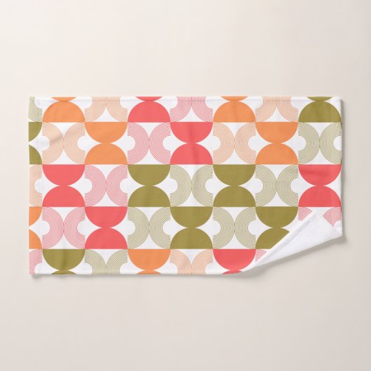 Boho Elegant Line art Meid-eeuwse moderne kleurrij Bad Handdoek (Handdoek)