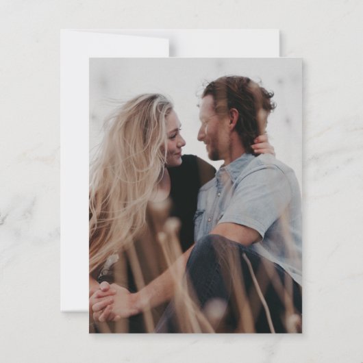 Boho Elegant Modern Dusty Mauve Save The Date (Achterkant)