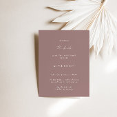 Boho Elegant Modern Dusty Mauve Vrijgezellenfeest Kaart