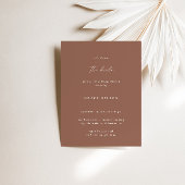 Boho Elegant Modern Dusty Terracotta Vrijgezellenf Kaart