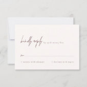 Boho Elegant Modern Minimalist RSVP-kaart RSVP Kaartje (Voorkant)
