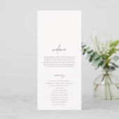 Boho Elegant Modern Wedding Ceremony Programme (Staand voorkant)