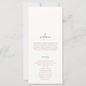 Boho Elegant Modern Wedding Ceremony Programme (Voorkant)