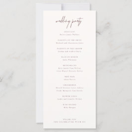 Boho Elegant Modern Wedding Ceremony Programme