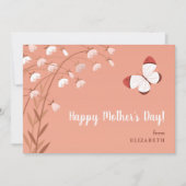 Boho Elegant Moederdag Butterfly Wildflowers Feestdagenkaart (Voorkant)