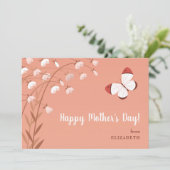 Boho Elegant Moederdag Butterfly Wildflowers Feestdagenkaart (Staand voorkant)