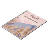 Boho Elegant Pastel Pampas Grass Blush Pink Natuur Notitieboek (Linkerzijde)