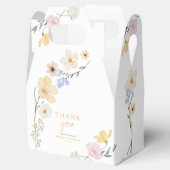 Boho Elegant Pastel Wildflowers Baby shower Bedankdoosjes (Geopend)