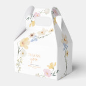 Boho Elegant Pastel Wildflowers Baby shower Bedankdoosjes (Voorkant Zijde)