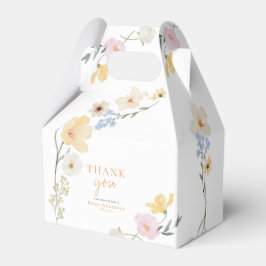 Boho Elegant Pastel Wildflowers Baby shower Bedankdoosjes