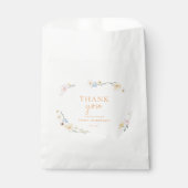 Boho Elegant Pastel Wildflowers Baby shower Bedankzakje (Voorkant)