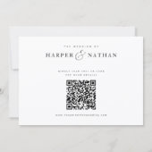 Boho Elegant Photo Overlay RSVP QR Code Wedding Kaart (Achterkant)