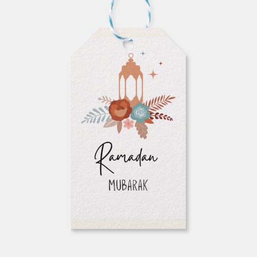 Boho Elegant Ramadan Mubarak Gift label Cadeaulabel (Achterkant)