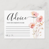 BOHO ELEGANT ROZE BLOZEN ADVIES BABY SHOWER INFORMATIEKAARTJE (Voorkant)