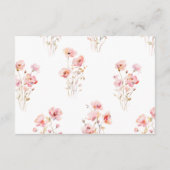 BOHO ELEGANT ROZE BLOZEN ADVIES BABY SHOWER INFORMATIEKAARTJE (Achterkant)