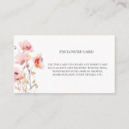 BOHO ELEGANT ROZE GLOEIENDE WATERVERF WILDE BLOEME INFORMATIEKAARTJE