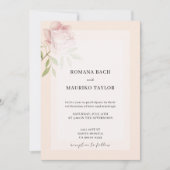 Boho Elegant Roze Rose Waterverf Bloemen Kaart (Voorkant)