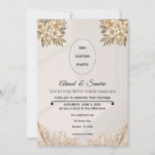 Boho Elegant Rustic Floral Wedding Save the Date (Voorkant)