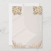 Boho Elegant Rustic Floral Wedding Save the Date (Achterkant)