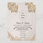 Boho Elegant Rustic Floral Wedding Save the Date (Voorkant / Achterkant)