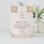 Boho Elegant Rustieke Bloemen Huwelijk RSVP Kaartje (Staand voorkant)