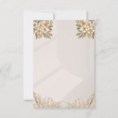 Boho Elegant Rustieke Bloemen Huwelijk RSVP Kaartje (Achterkant)