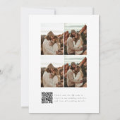Boho Elegant Script QR Code Foto Budget Huwelijk Kaart (Achterkant)