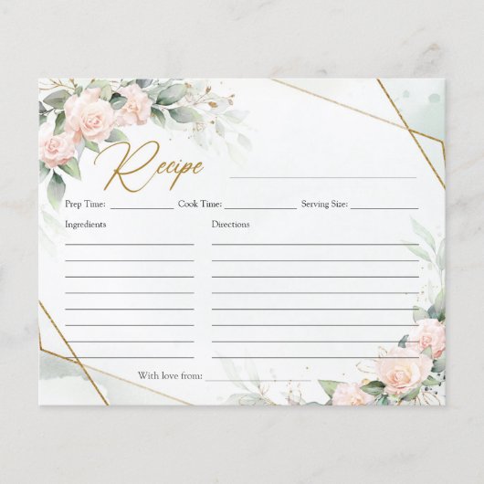 Boho Elegant soft pastel rozen greenery recept (Voorkant)