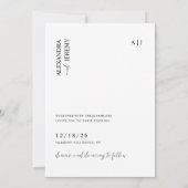 Boho Elegant Strand Foto Bruiloft Kaart (Achterkant)