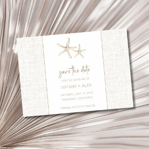 Boho Elegant Strand Trouwfoto Save The Date