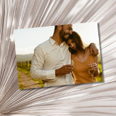 Boho Elegant Strand Trouwfoto Save The Date