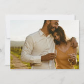 Boho Elegant Strand Trouwfoto Save The Date (Achterkant)