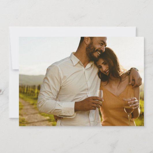 Boho Elegant Strand Trouwfoto Save The Date (Achterkant)