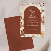 Boho Elegant Terracotta Save the Date Kaart