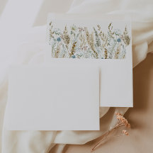 Boho Elegant Waterverf Flower Wedding 5x7