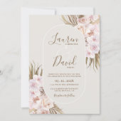 Boho Elegant Wedding Invitation Kaart (Voorkant)