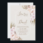 Boho Elegant Wedding Invitation Kaart<br><div class="desc">Boho Orchids Wedding-uitnodiging</div>