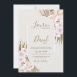 Boho Elegant Wedding Invitation Kaart<br><div class="desc">Boho Orchids Wedding-uitnodiging</div>