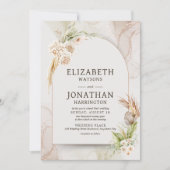 Boho Elegant Wedding Kaart (Voorkant)