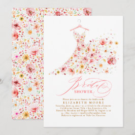 Boho Elegant Wildflower Blush Floral Vrijgezellenf Kaart