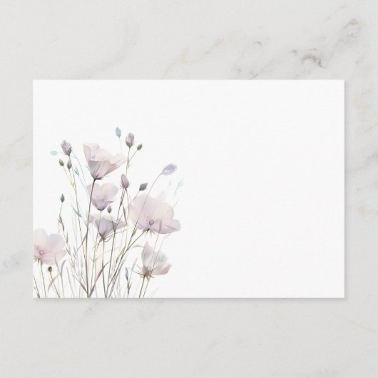 Boho Elegant Wildflower Bruiloft Reactie Kaart (Achterkant)