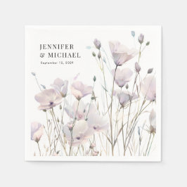 Boho Elegant Wildflower Bruiloft Servet