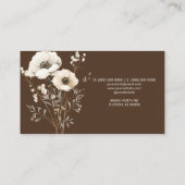 Boho Elegant Wildflower Wilde Bloem Floral Custom Visitekaartje (Achterkant)