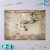Boho Elegant Witte Paard Decoupage Tissuepapier (Craft)