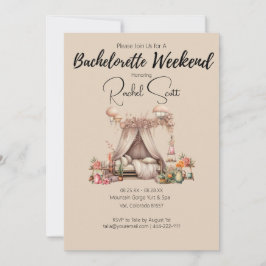 Boho Elegante Bachelorette Glamping Weekend Kaart