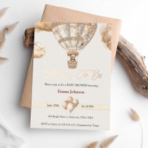 Boho Elegante Beer Luchtballon Baby Shower